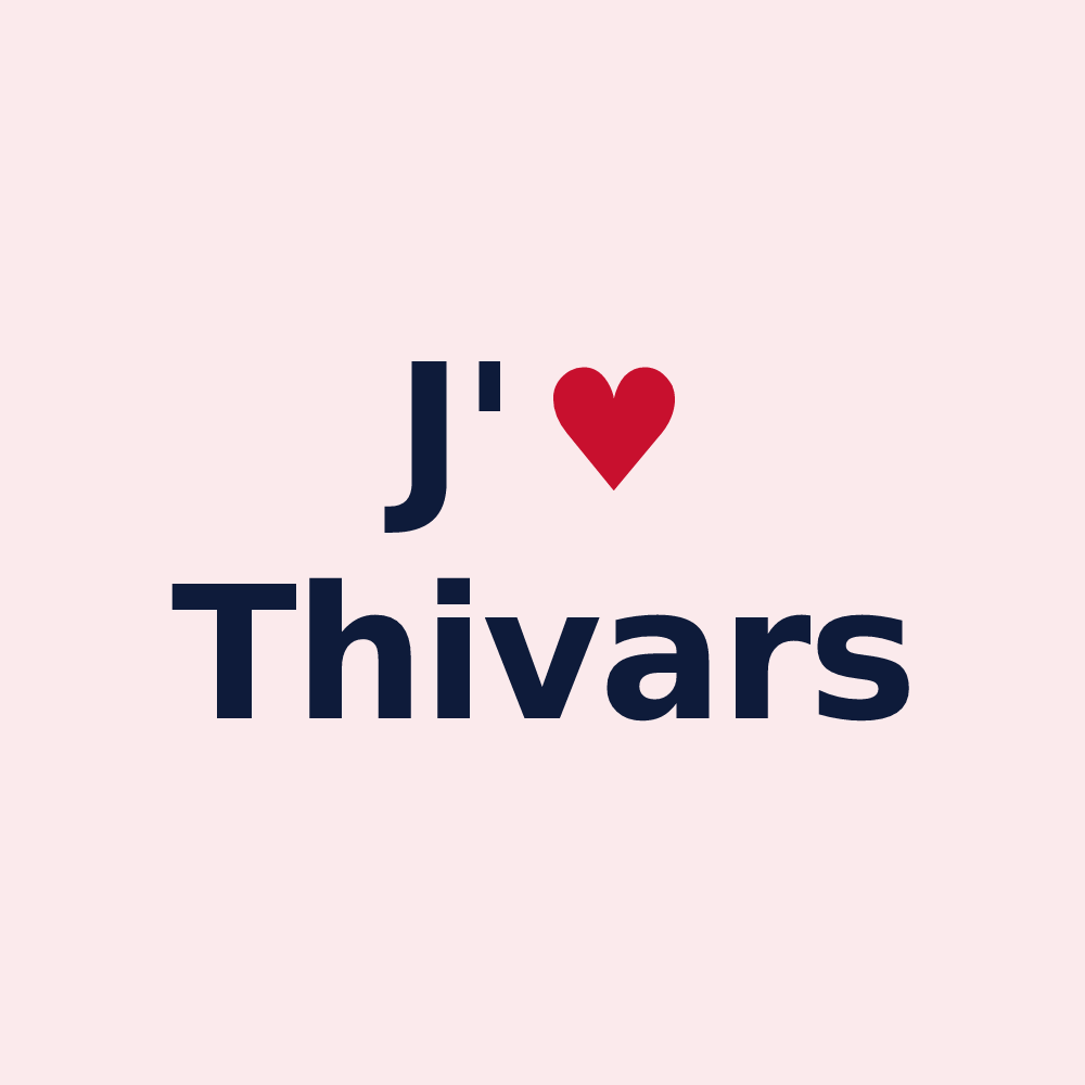 Magnet personnalisé Thivars — design J'aime Thivars