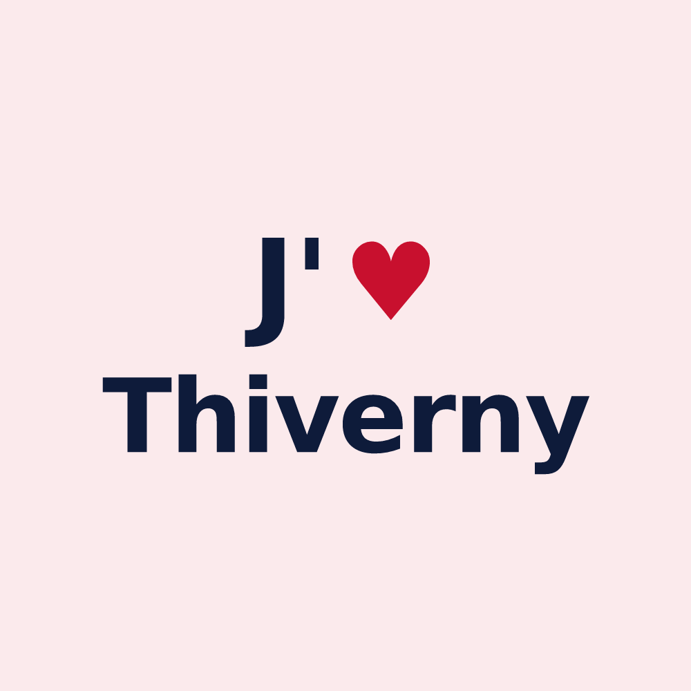 Magnet personnalisé Thiverny — design J'aime Thiverny