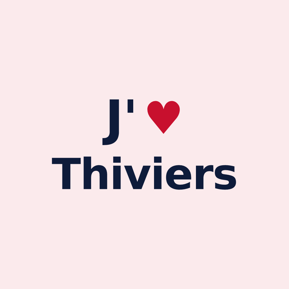 Magnet personnalisé Thiviers — design J'aime Thiviers