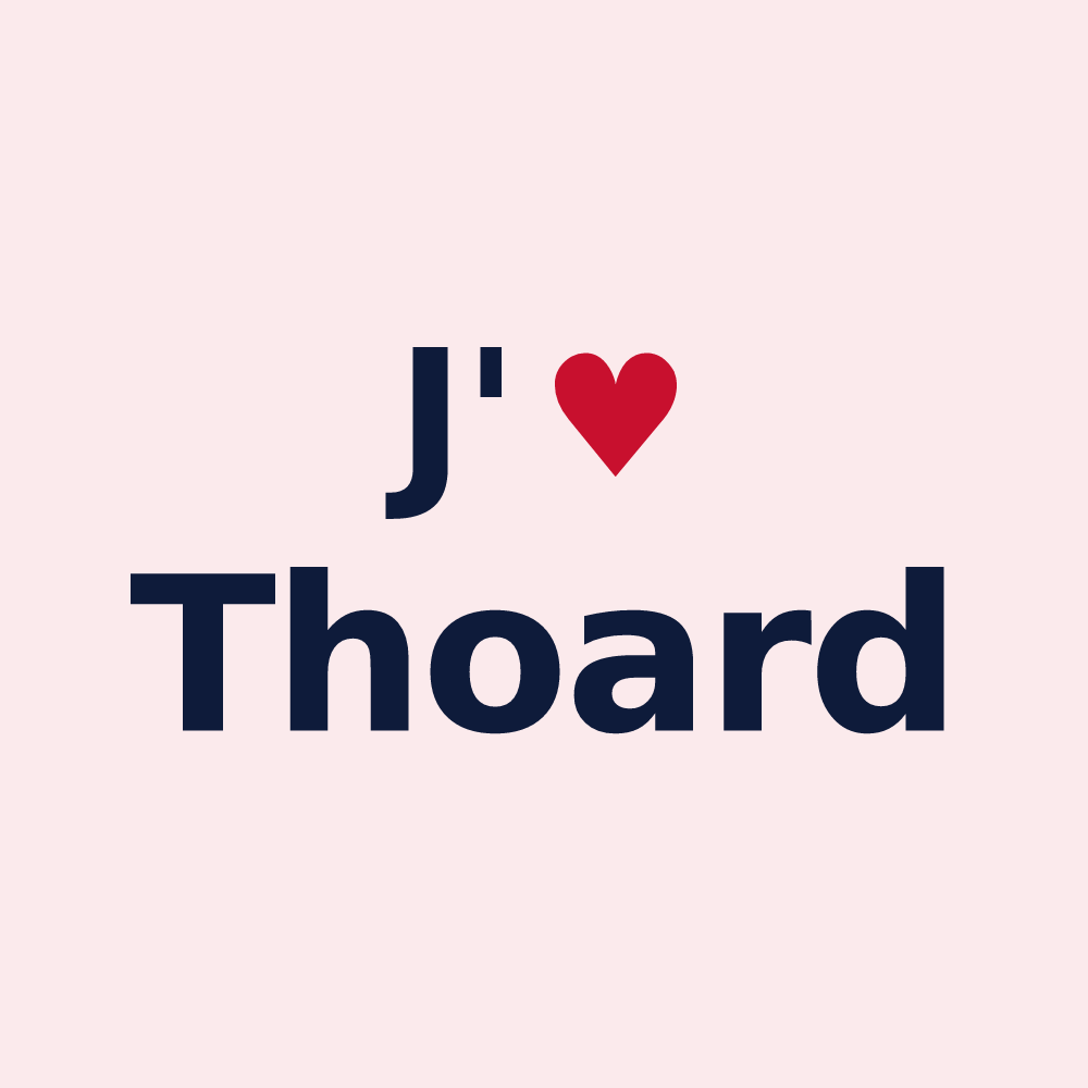 Magnet personnalisé Thoard — design J'aime Thoard