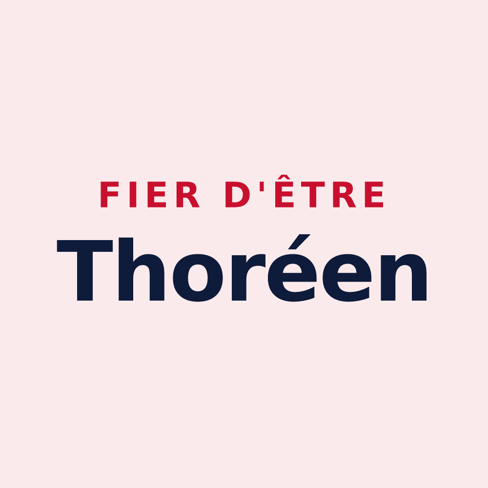 Magnet « Fier d'être Thoréen » — design pour Thoiré-sous-Contensor