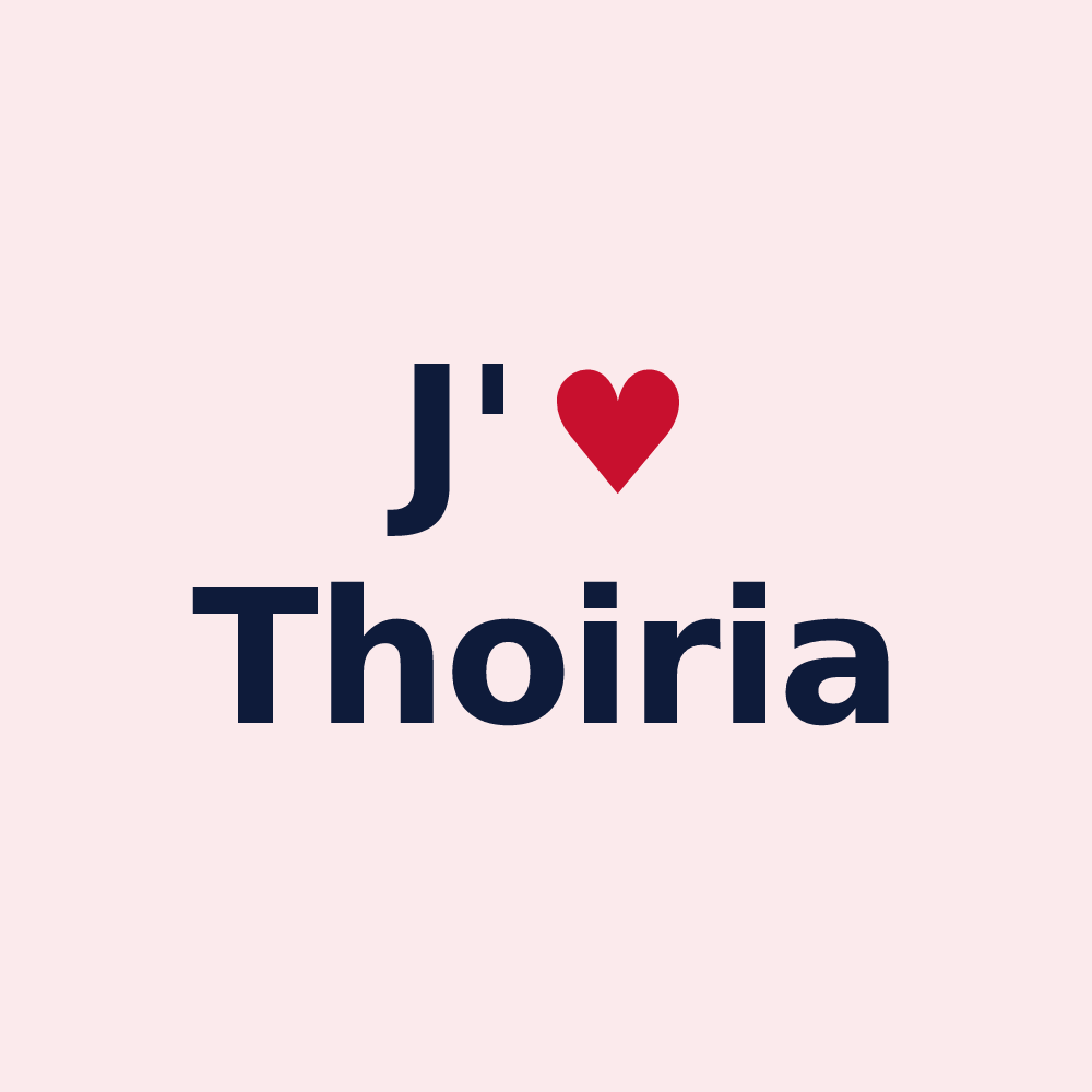 Magnet personnalisé Thoiria — design J'aime Thoiria
