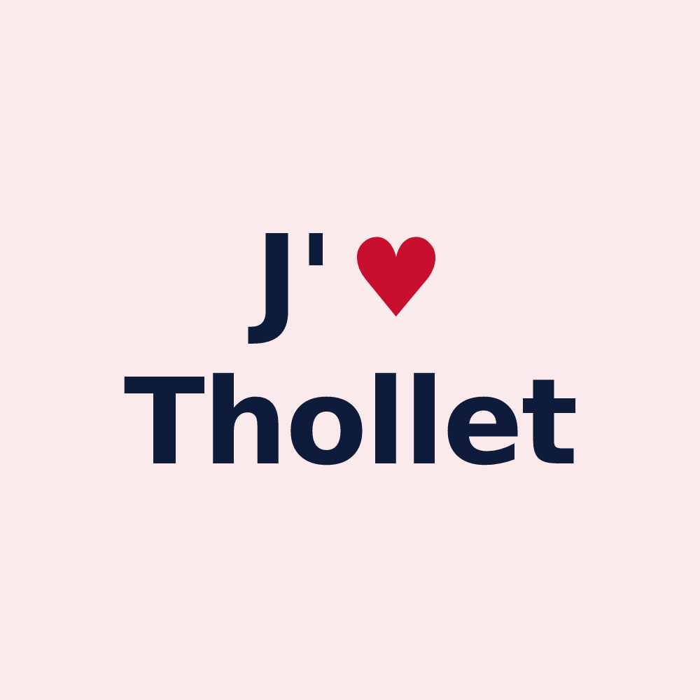Magnet personnalisé Thollet — design J'aime Thollet