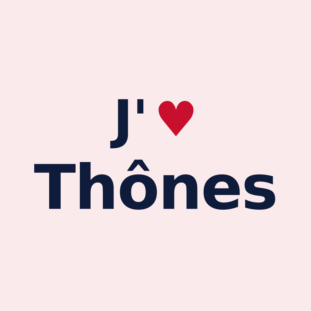 Magnet personnalisé Thônes — design J'aime Thônes
