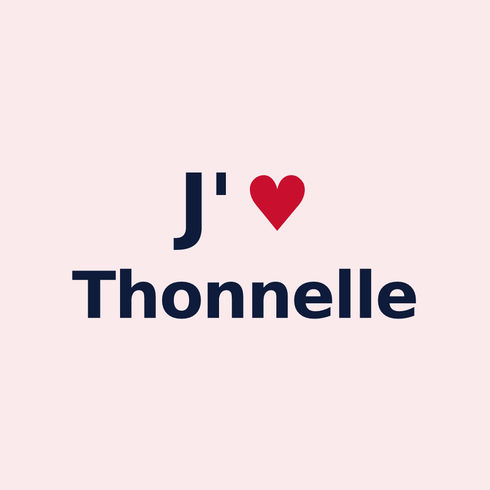 Magnet personnalisé Thonnelle — design J'aime Thonnelle