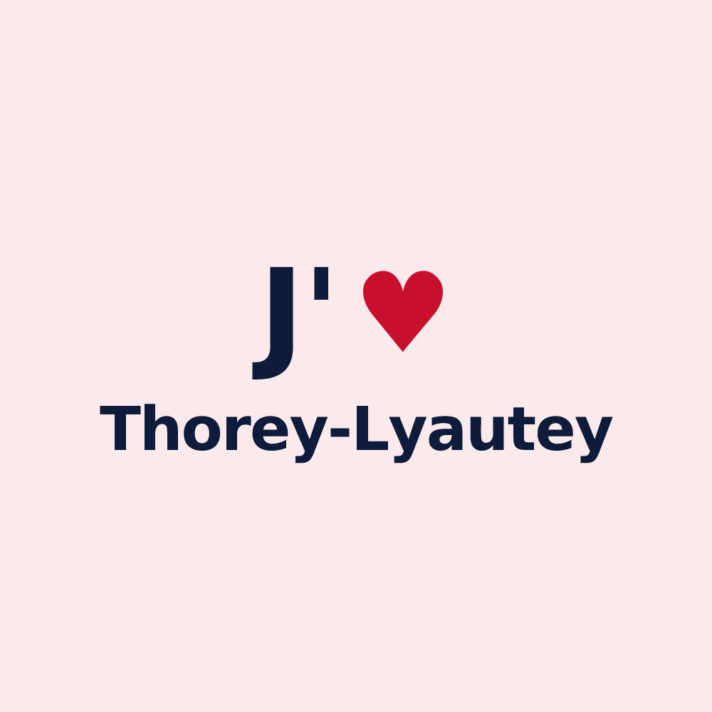 Magnet personnalisé Thorey-Lyautey — design J'aime Thorey-Lyautey