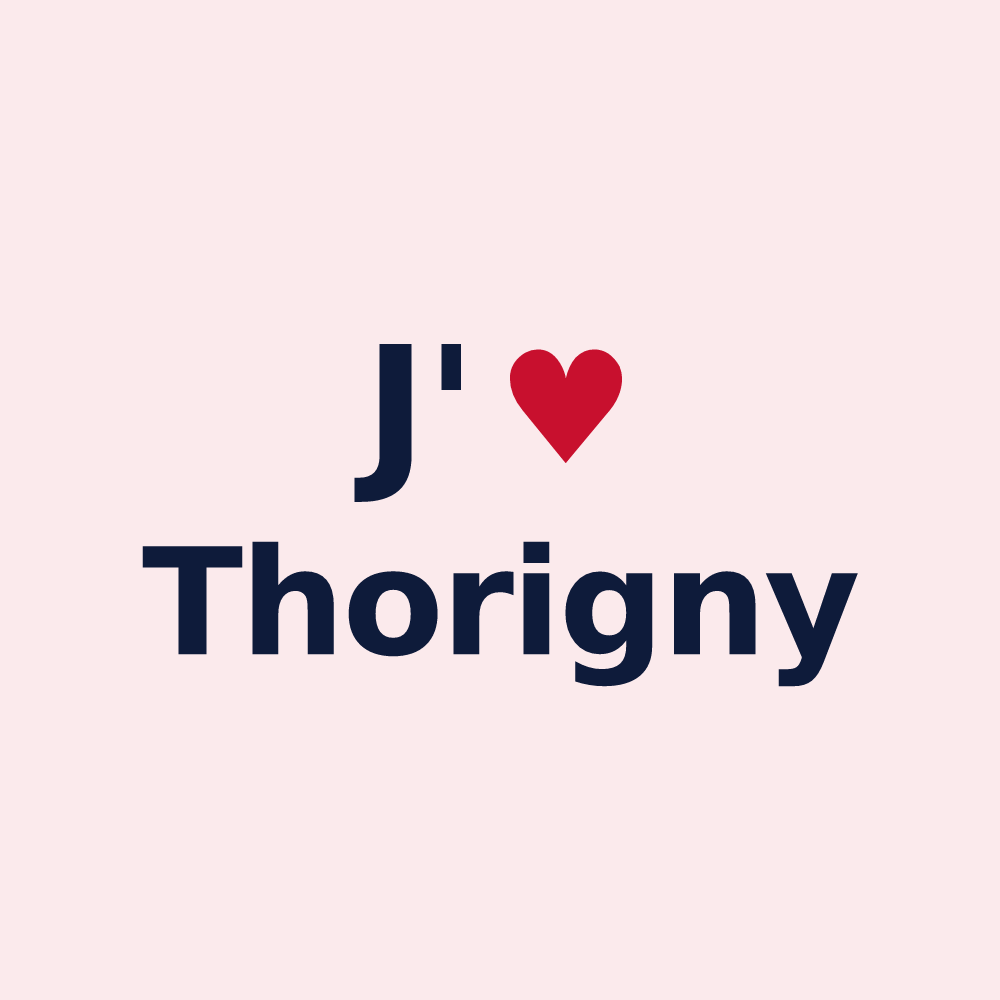 Magnet personnalisé Thorigny — design J'aime Thorigny