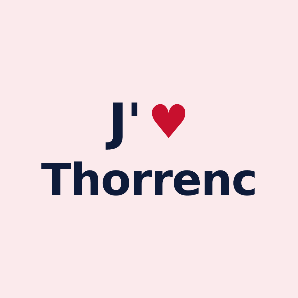 Magnet personnalisé Thorrenc — design J'aime Thorrenc