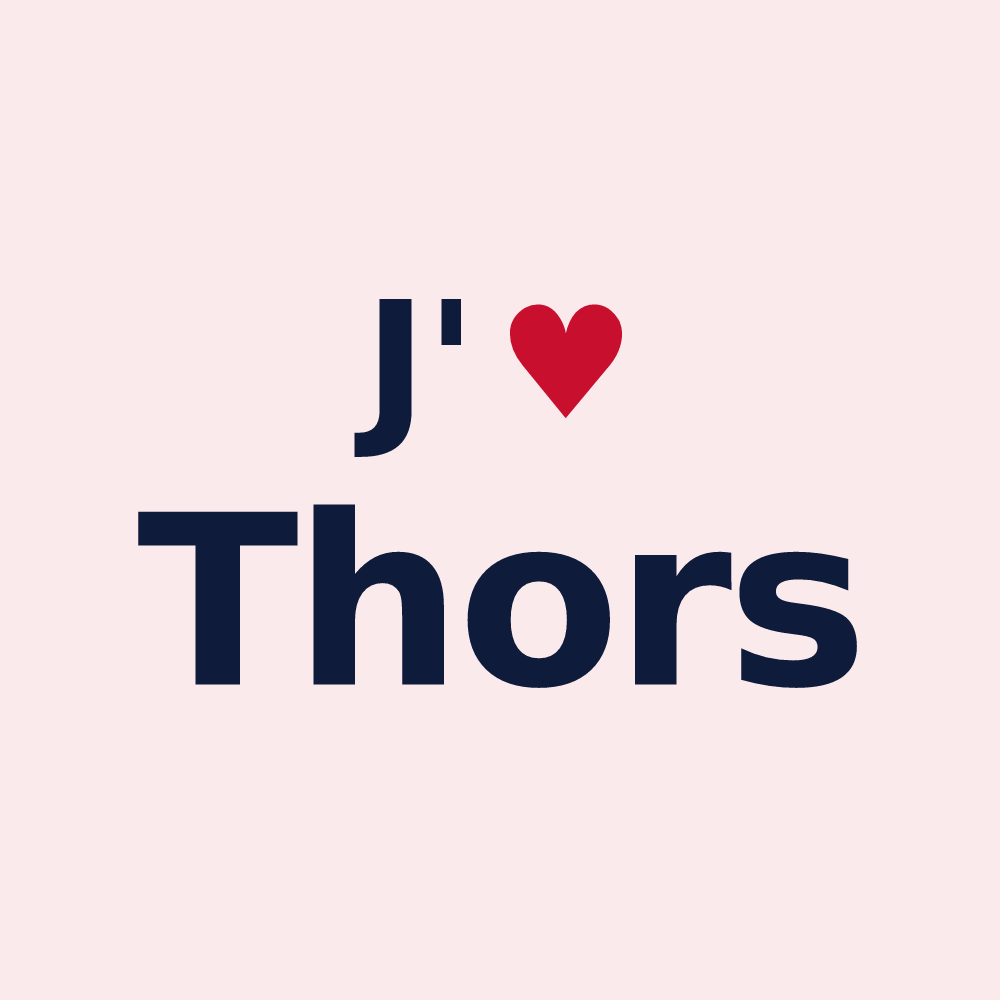 Magnet personnalisé Thors — design J'aime Thors