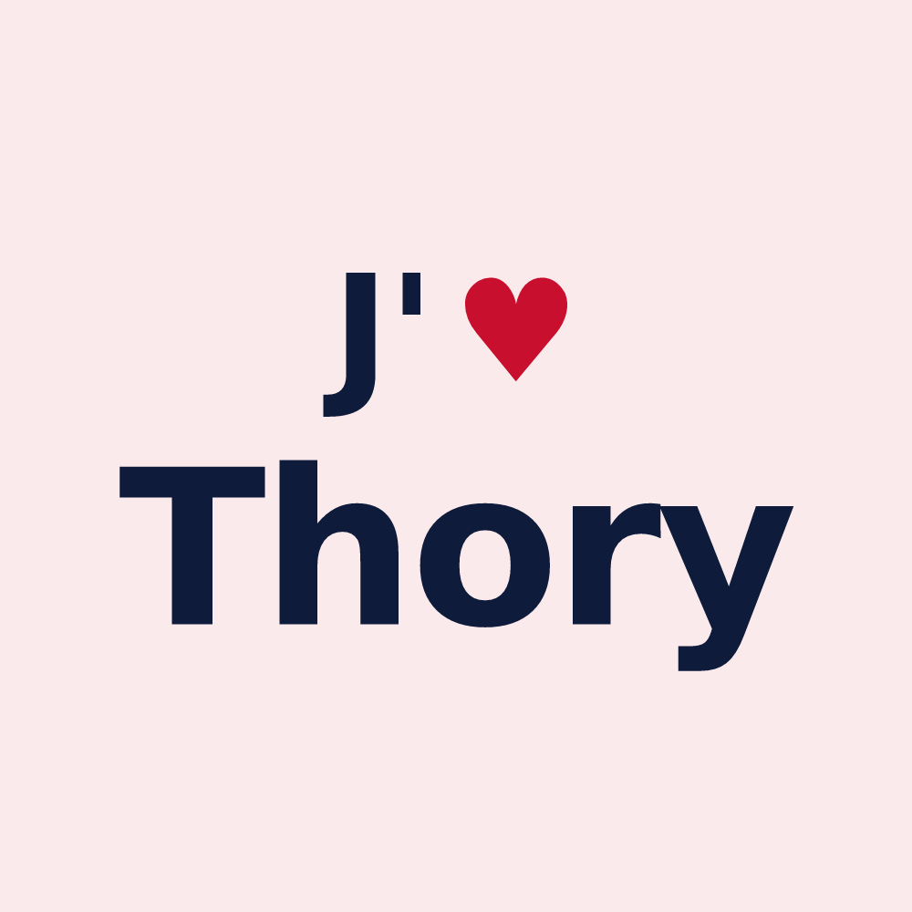 Magnet personnalisé Thory — design J'aime Thory