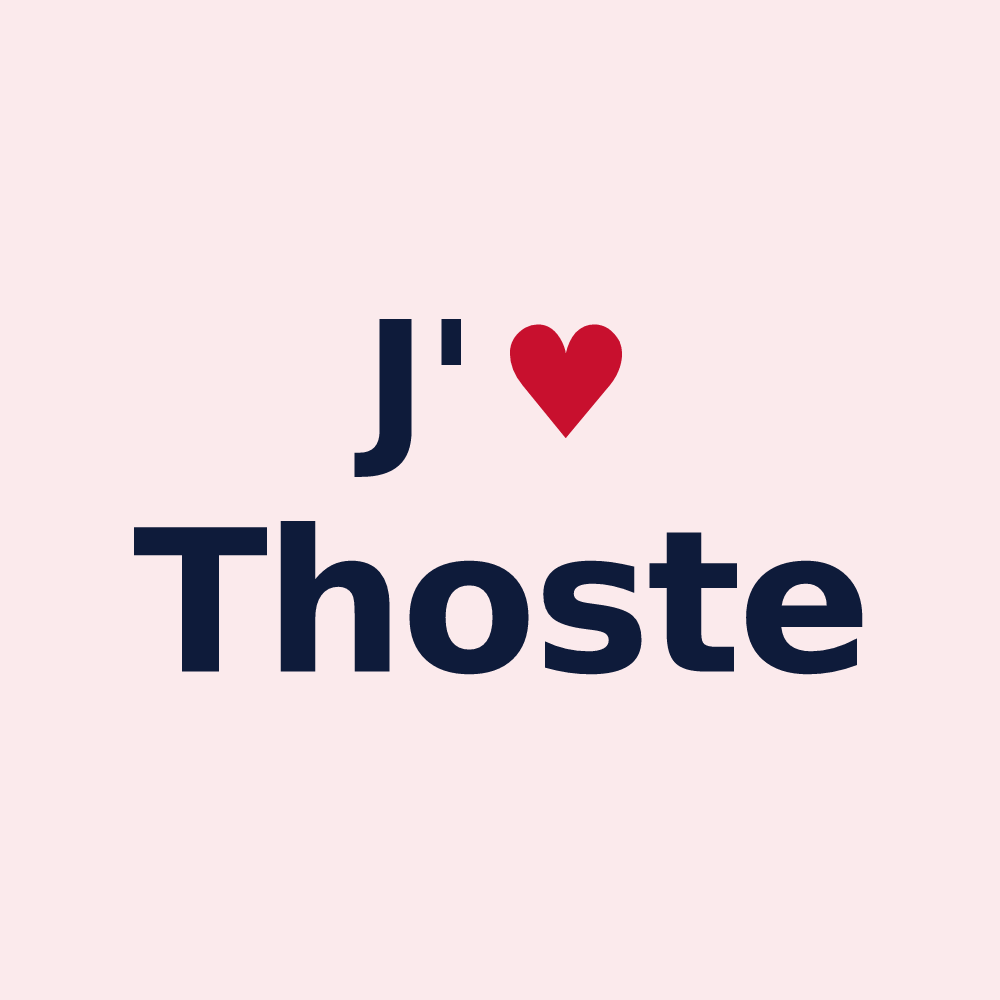 Magnet personnalisé Thoste — design J'aime Thoste