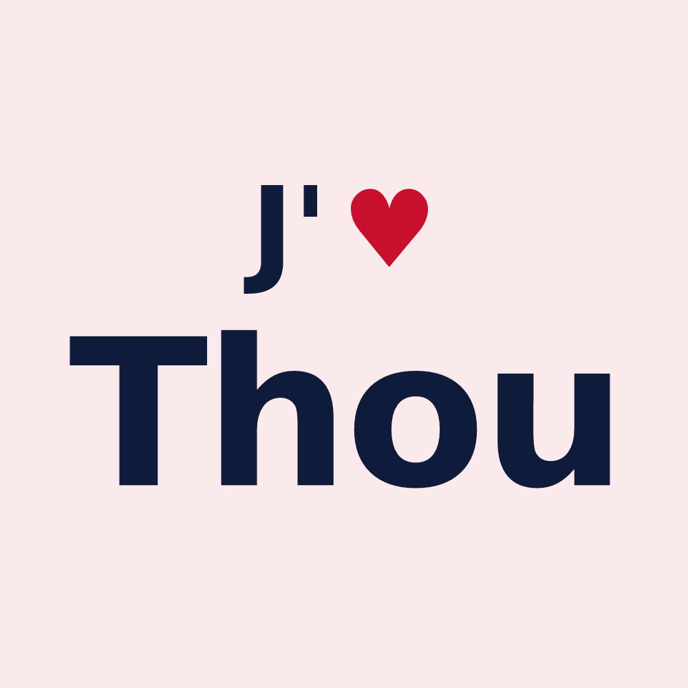 Magnet personnalisé Thou — design J'aime Thou
