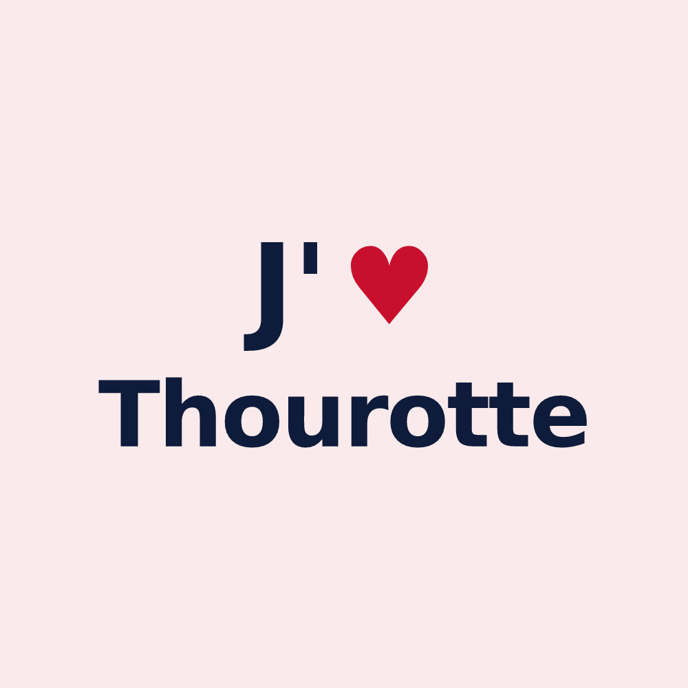 Magnet personnalisé Thourotte — design J'aime Thourotte