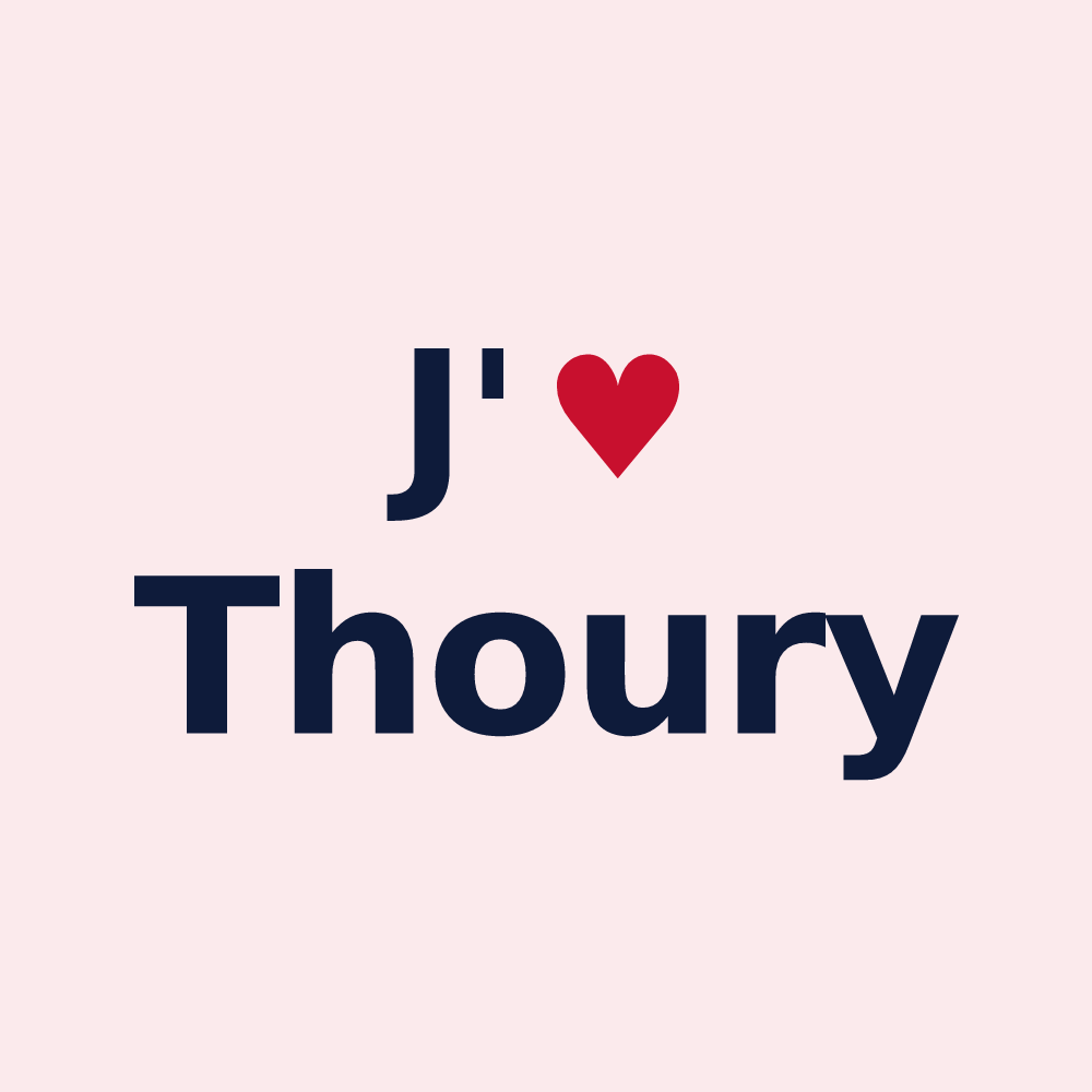 Magnet personnalisé Thoury — design J'aime Thoury