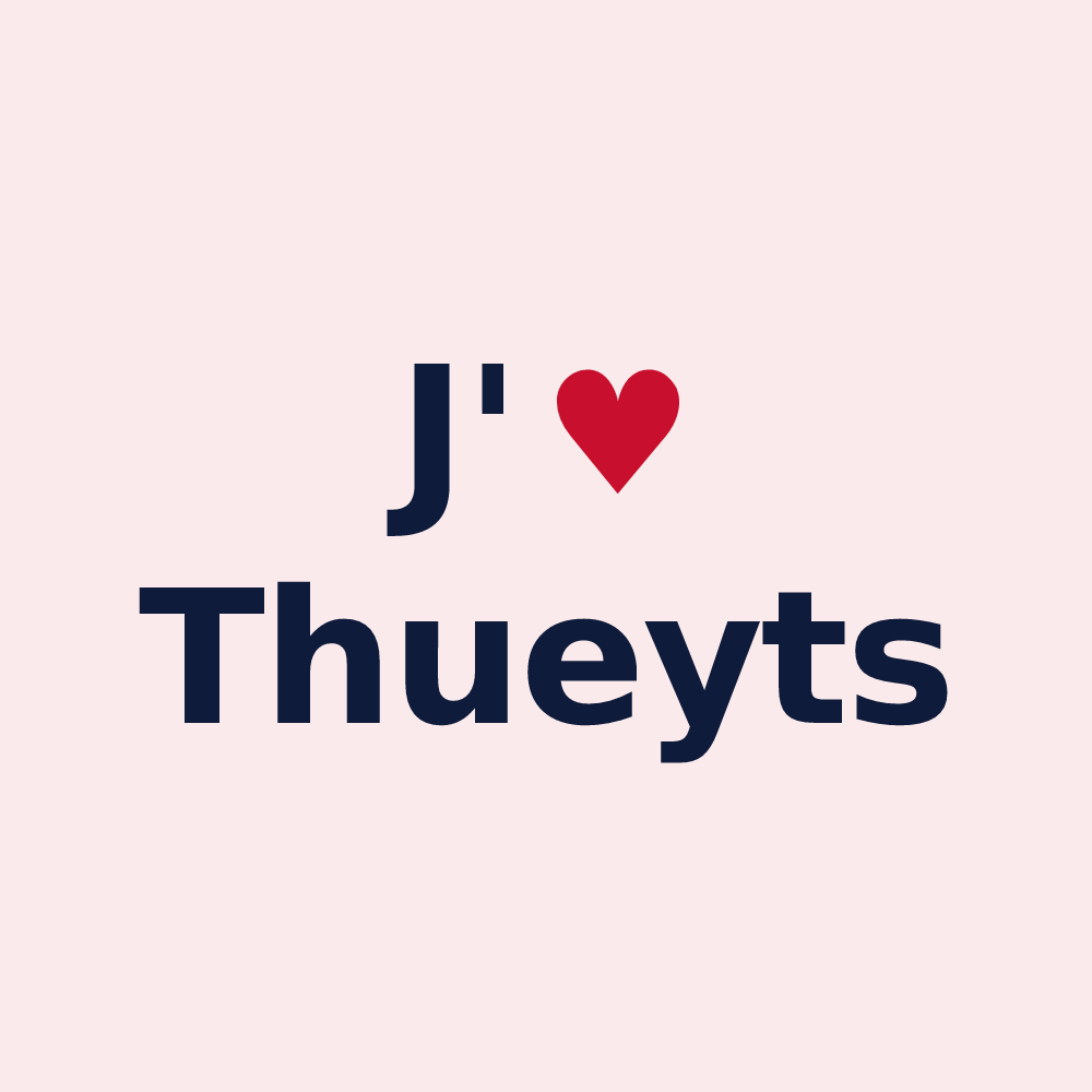 Magnet personnalisé Thueyts — design J'aime Thueyts