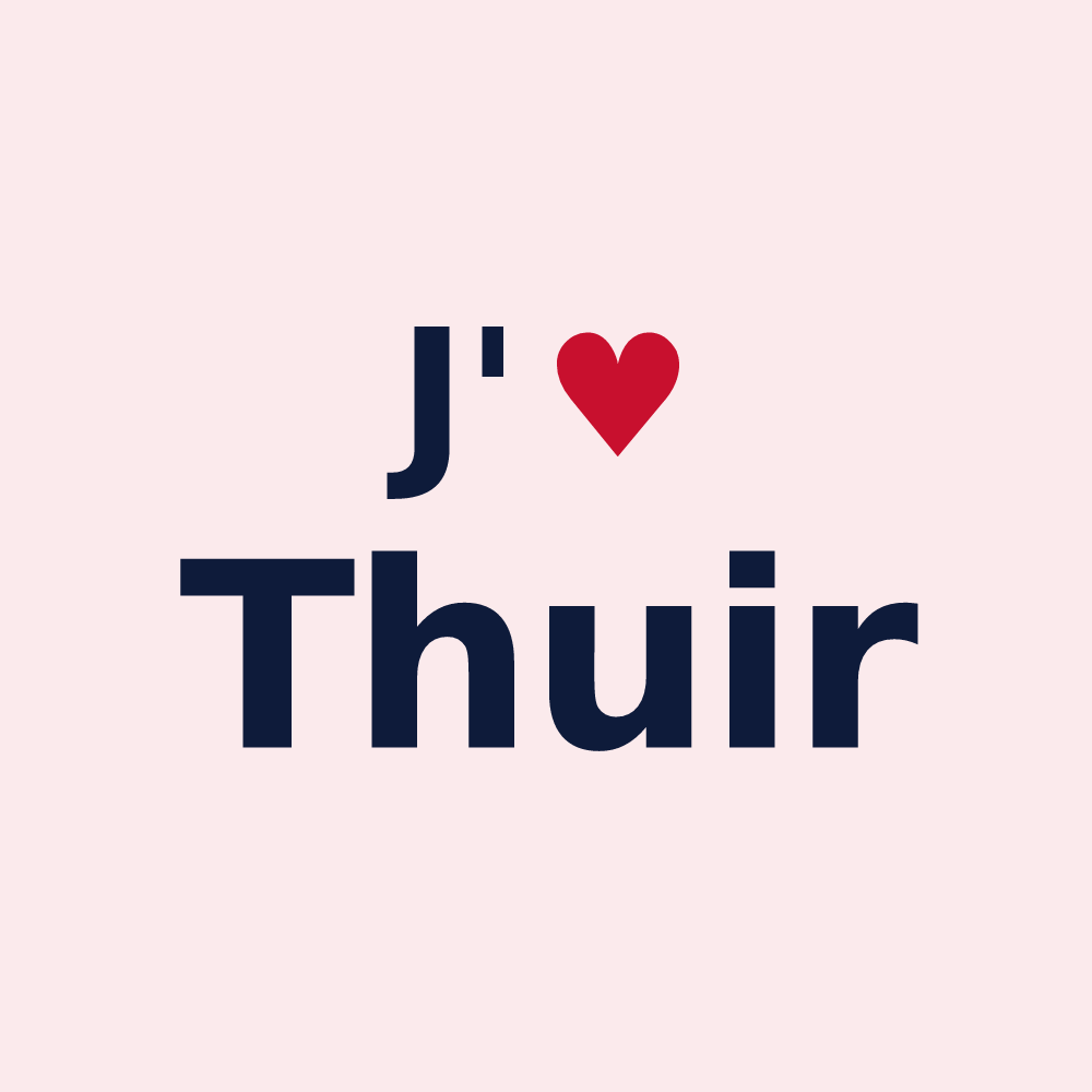 Magnet personnalisé Thuir — design J'aime Thuir