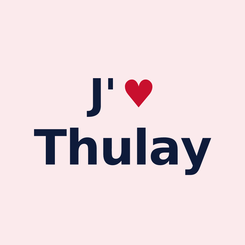 Magnet personnalisé Thulay — design J'aime Thulay