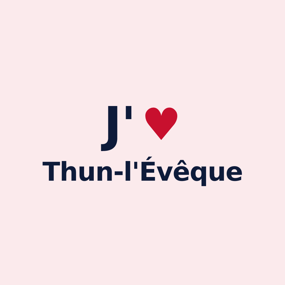 Magnet personnalisé Thun-l'Évêque — design J'aime Thun-l'Évêque