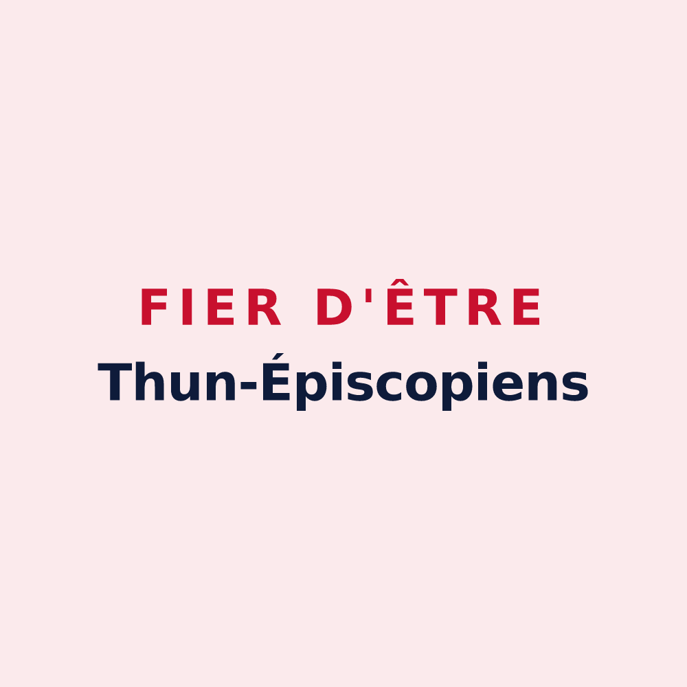 Magnet « Fier d'être Thun-Épiscopiens » — design pour Thun-l'Évêque