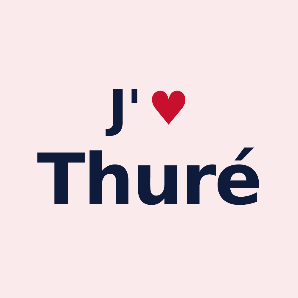 Magnet personnalisé Thuré — design J'aime Thuré