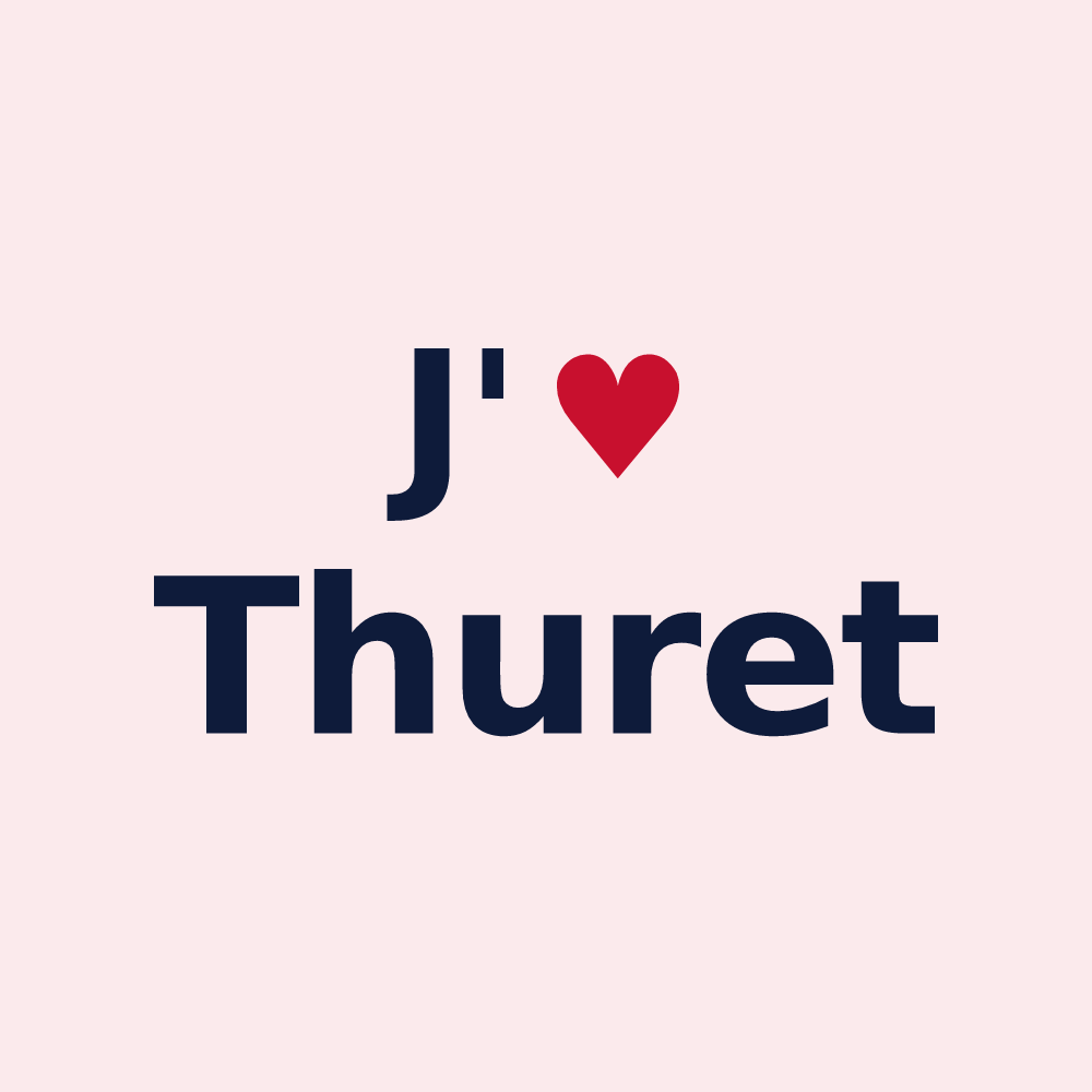 Magnet personnalisé Thuret — design J'aime Thuret
