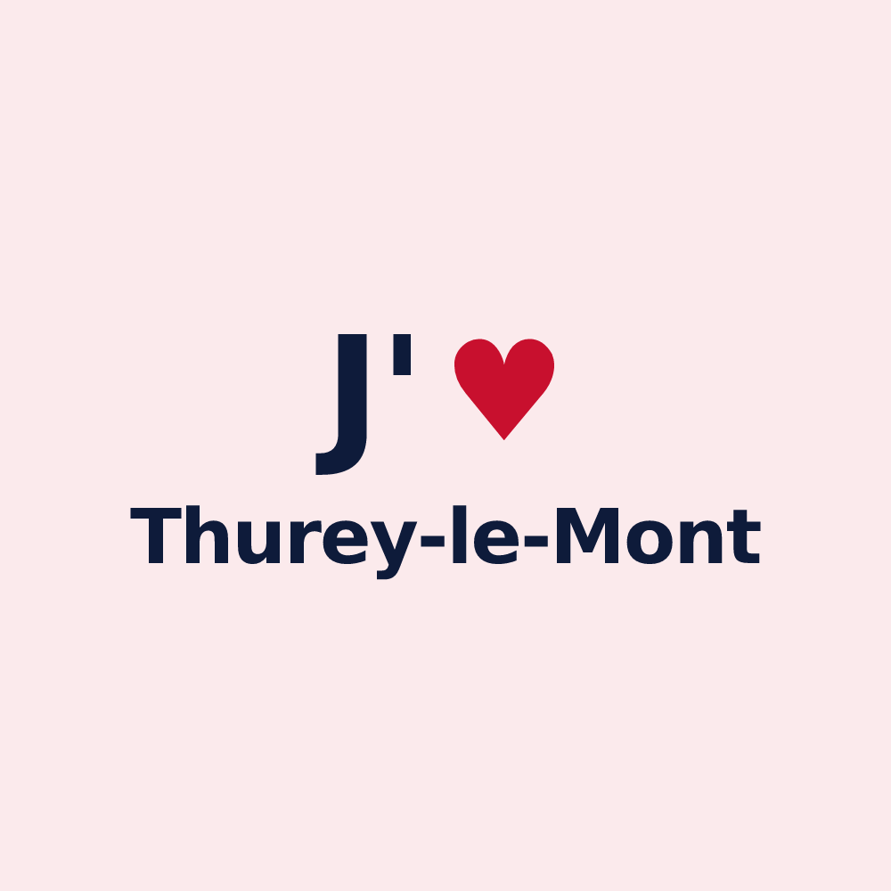 Magnet personnalisé Thurey-le-Mont — design J'aime Thurey-le-Mont