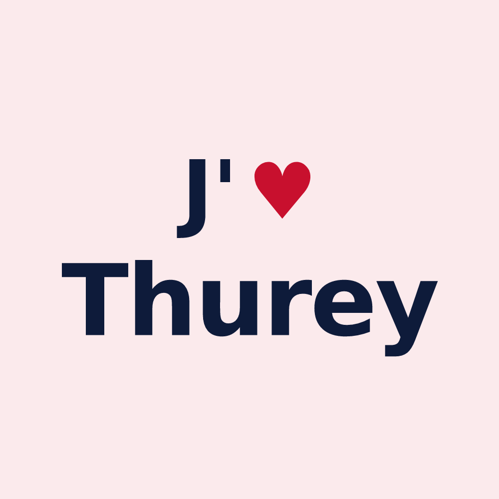 Magnet personnalisé Thurey — design J'aime Thurey