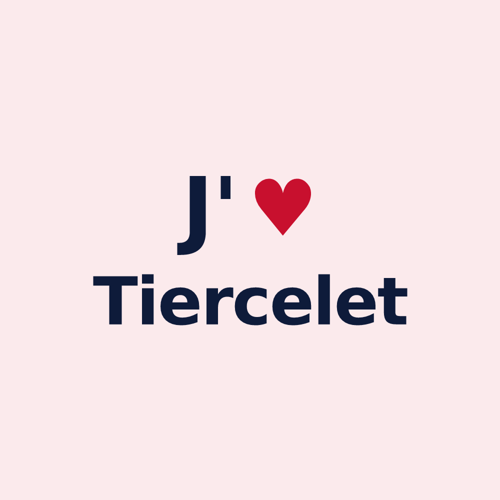 Magnet personnalisé Tiercelet — design « J'aime Tiercelet » imprimé sur le magnet