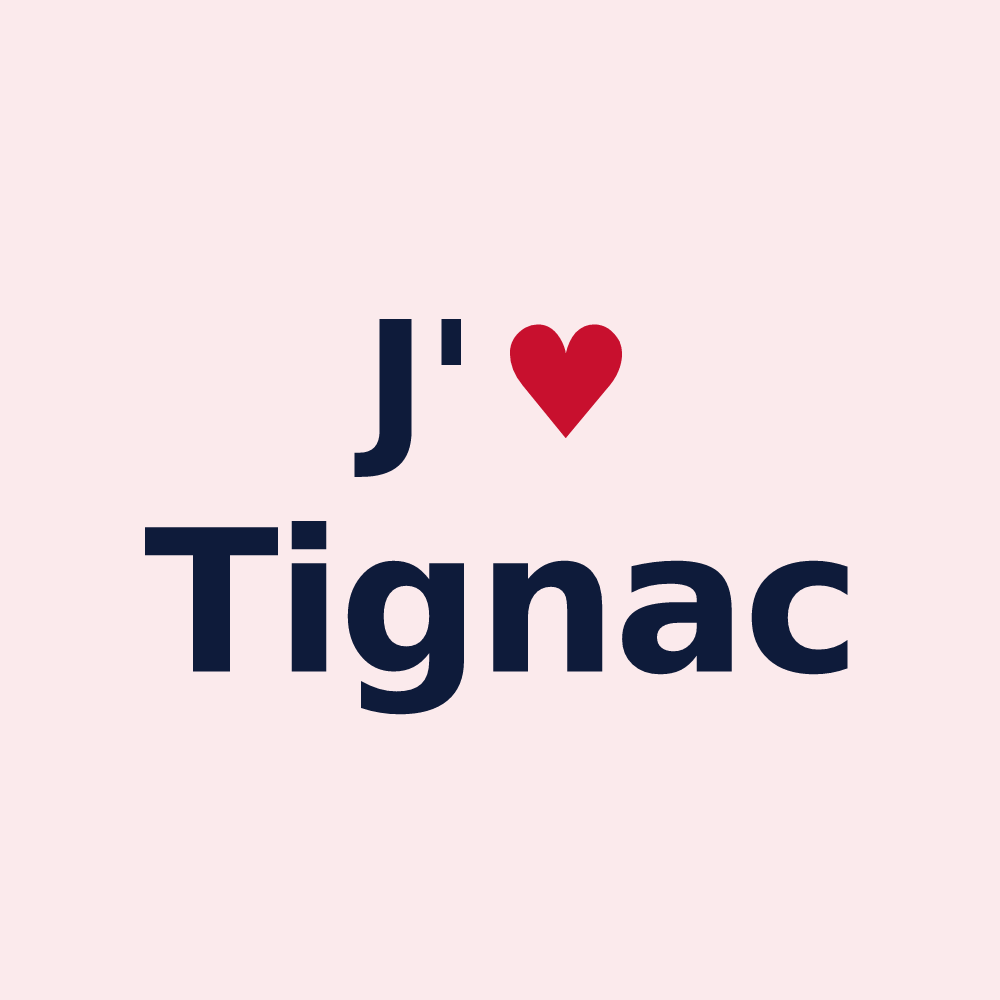 Magnet personnalisé Tignac — design J'aime Tignac