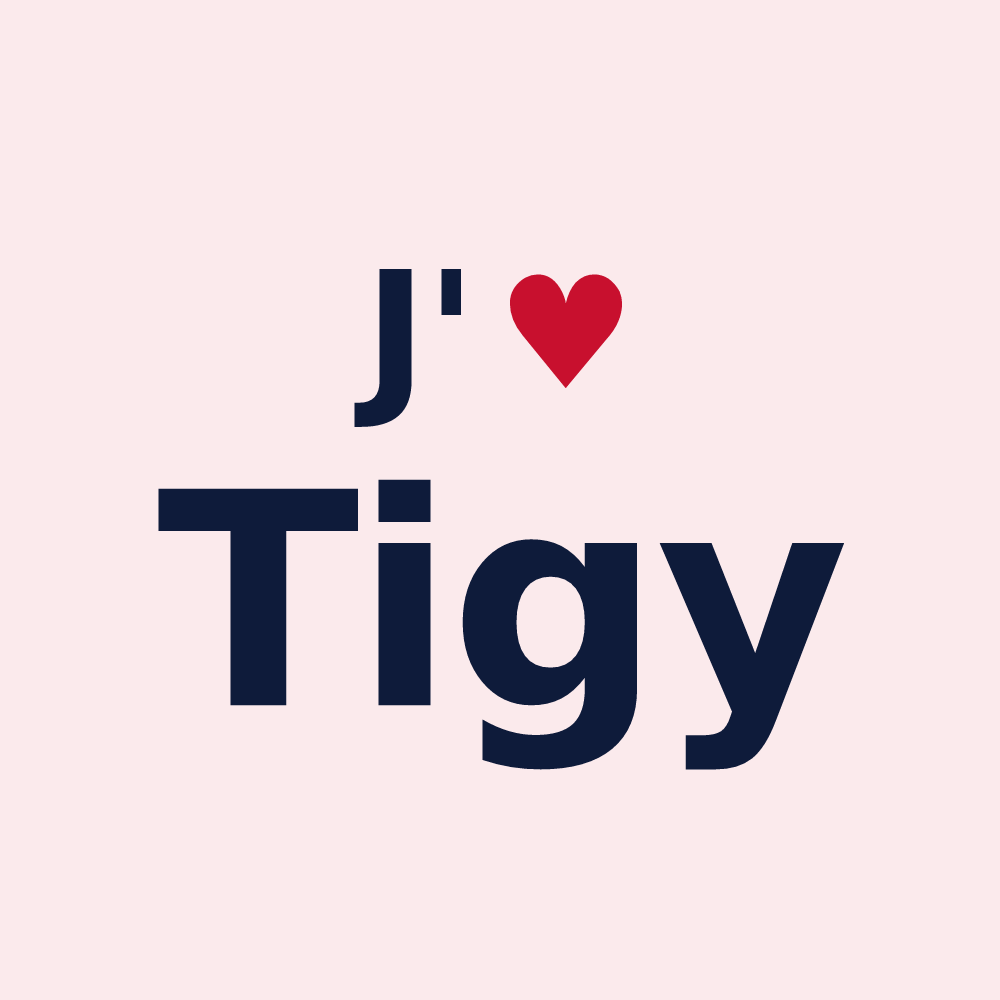 Magnet personnalisé Tigy — design J'aime Tigy