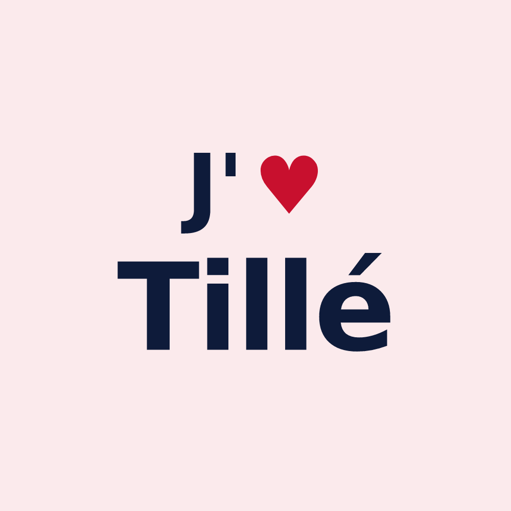 Magnet personnalisé Tillé — design J'aime Tillé
