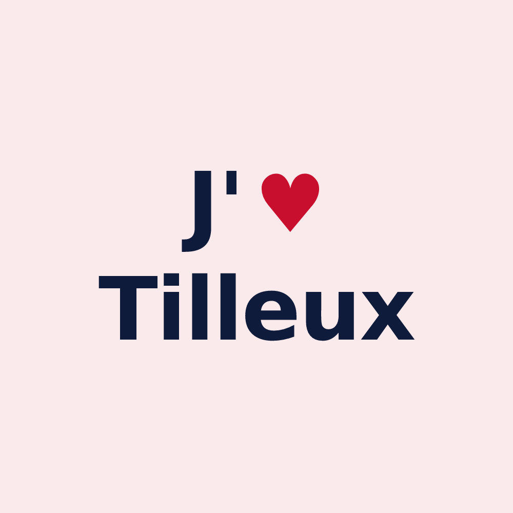 Magnet personnalisé Tilleux — design J'aime Tilleux