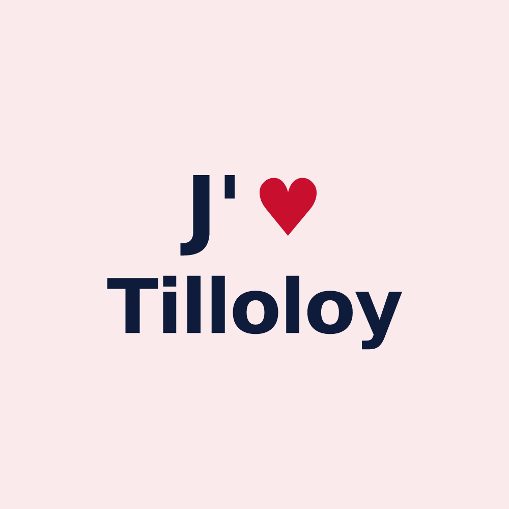 Magnet personnalisé Tilloloy — design J'aime Tilloloy