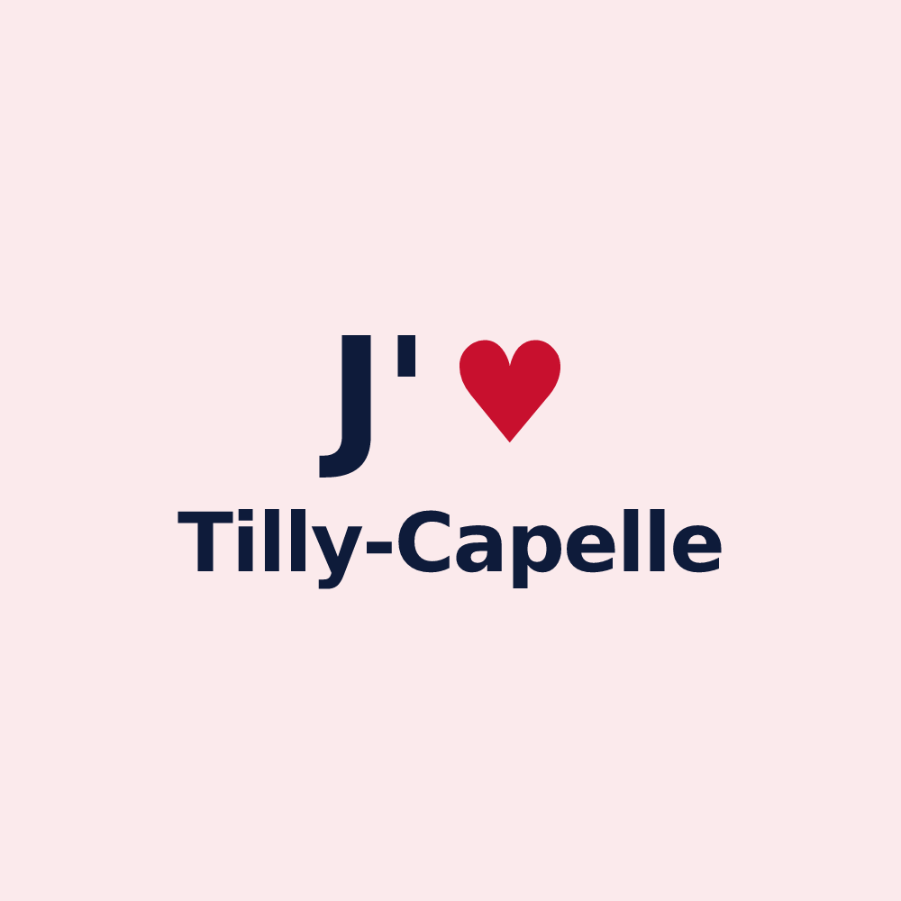 Magnet personnalisé Tilly-Capelle — design J'aime Tilly-Capelle