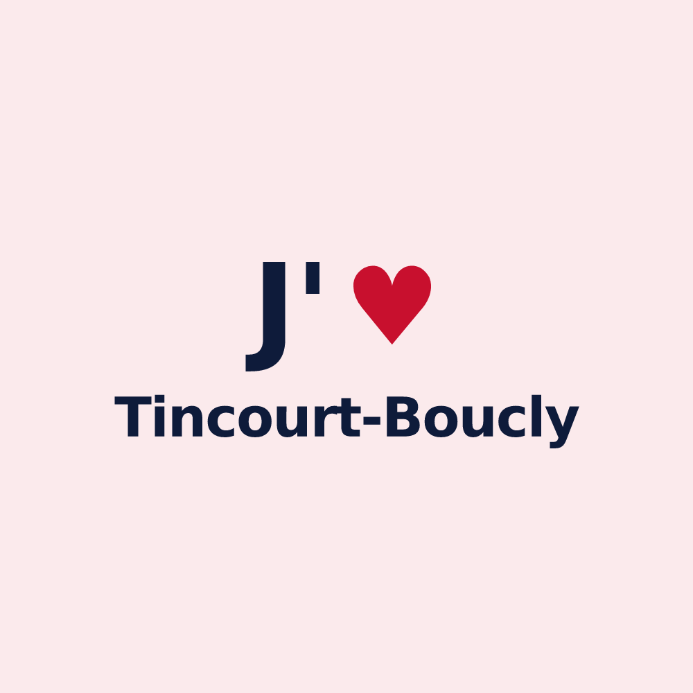 Magnet personnalisé Tincourt-Boucly — design J'aime Tincourt-Boucly
