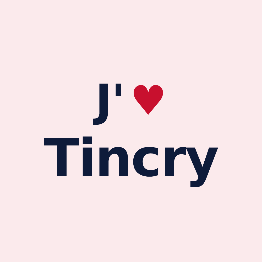Magnet personnalisé Tincry — design J'aime Tincry