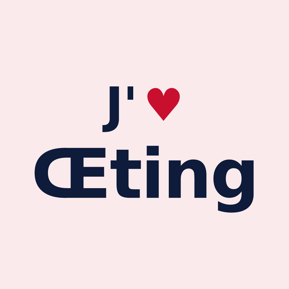 Magnet personnalisé Œting — design J'aime Œting