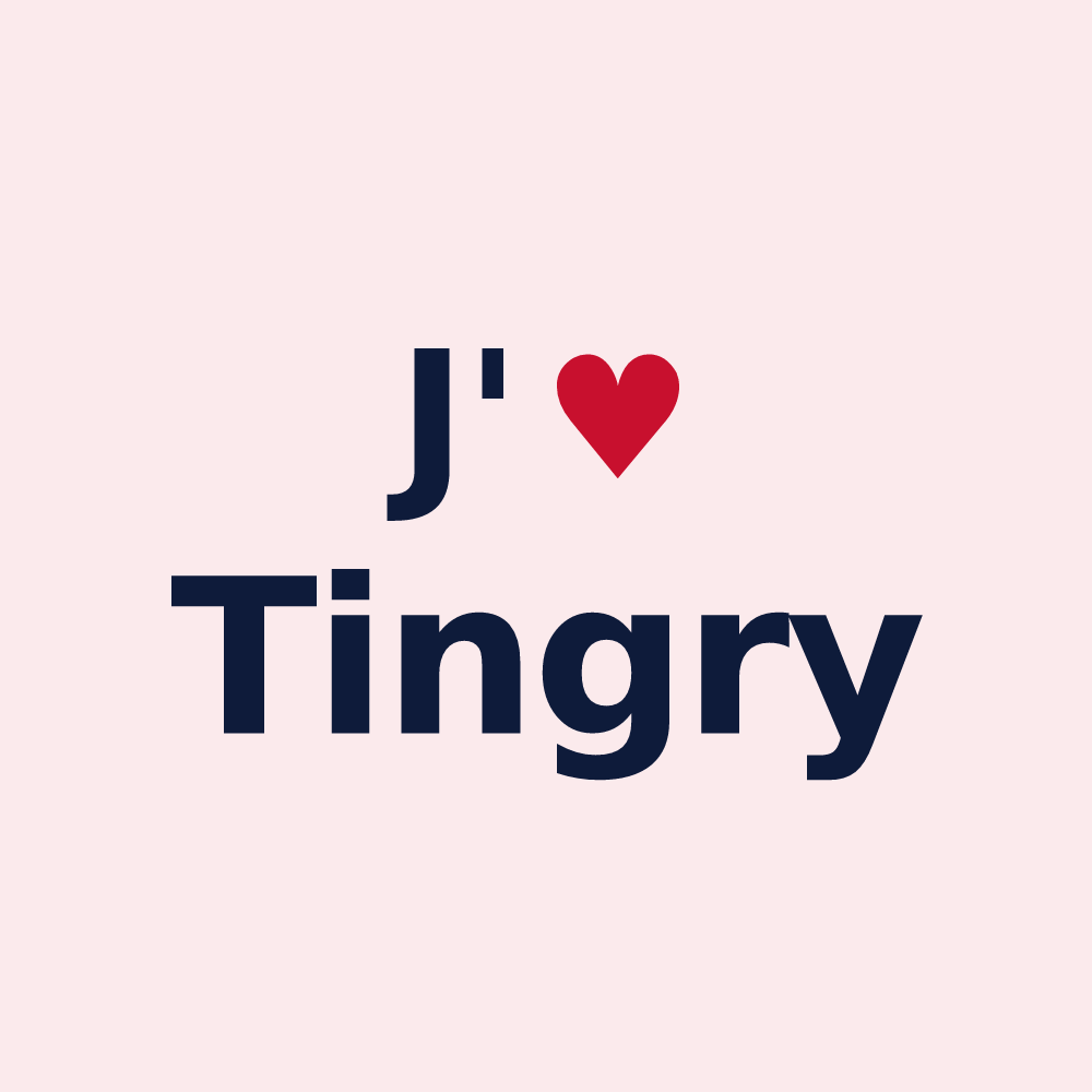 Magnet personnalisé Tingry — design J'aime Tingry