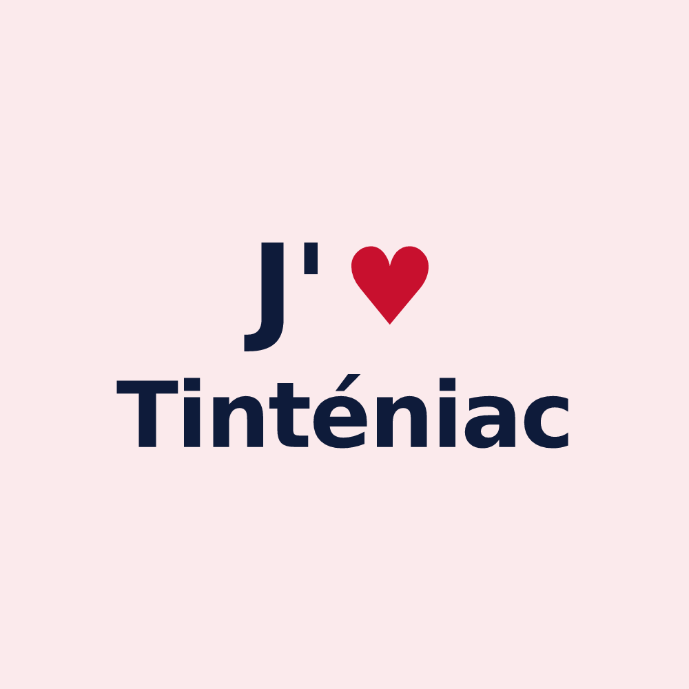 Magnet personnalisé Tinténiac — design J'aime Tinténiac