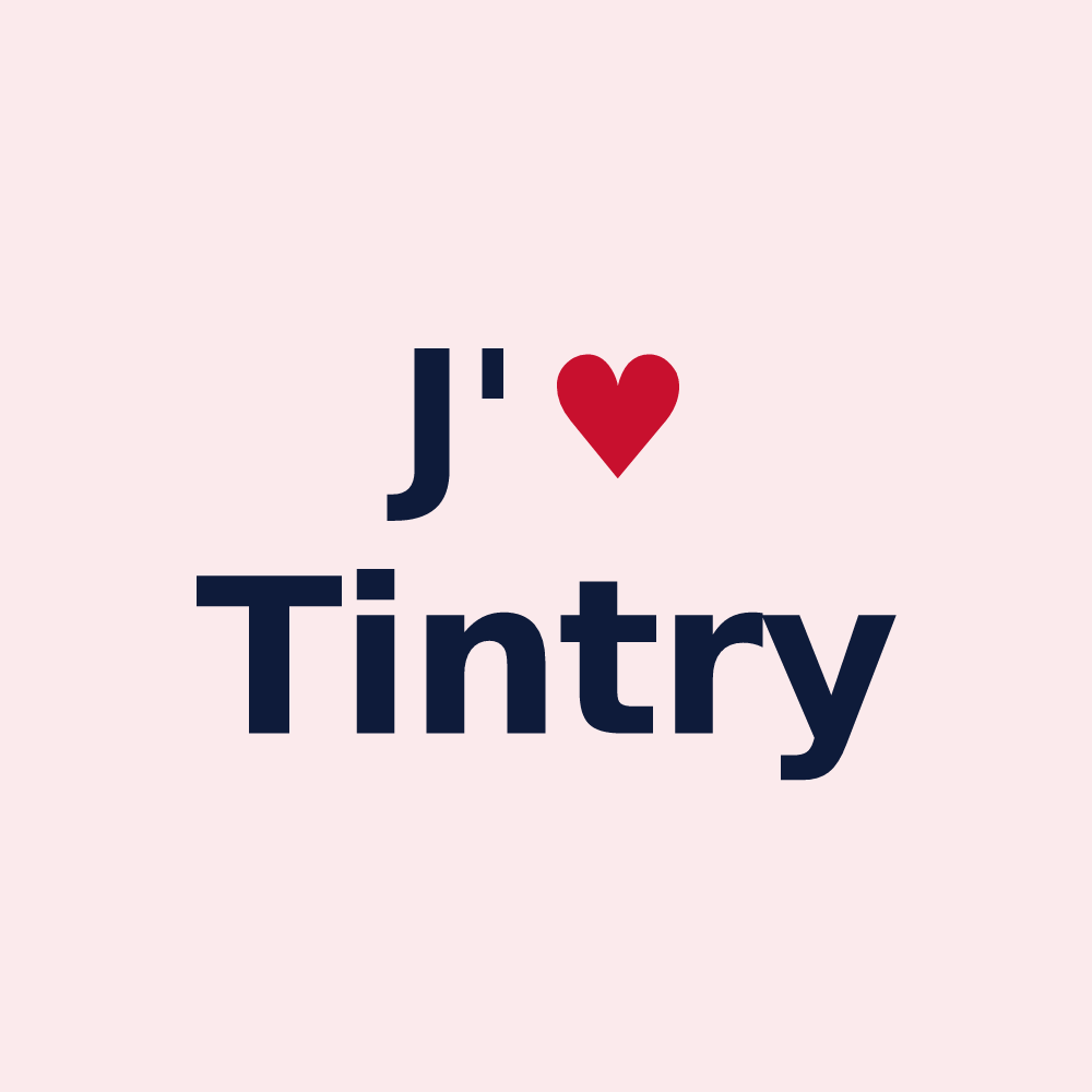 Magnet personnalisé Tintry — design J'aime Tintry
