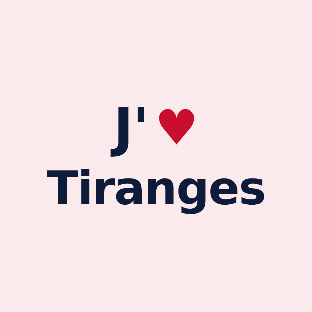 Magnet personnalisé Tiranges — design J'aime Tiranges