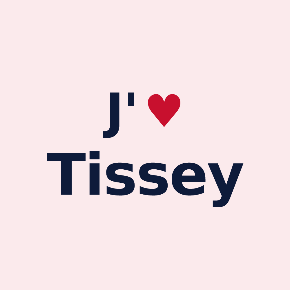 Magnet personnalisé Tissey — design J'aime Tissey
