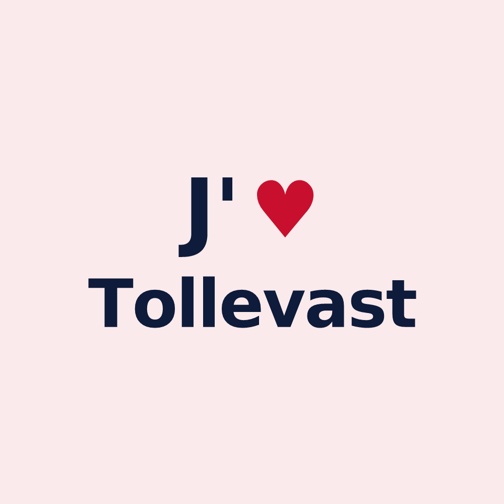 Magnet personnalisé Tollevast — design J'aime Tollevast