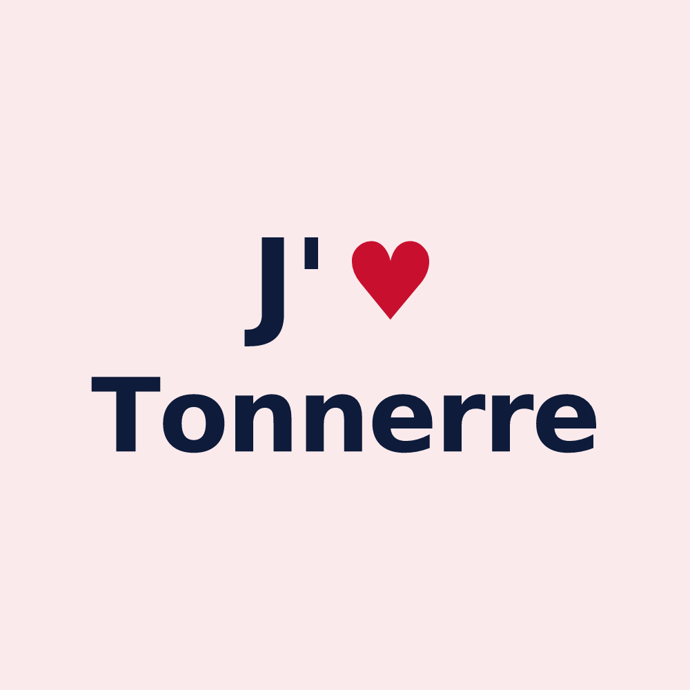 Magnet personnalisé Tonnerre — design J'aime Tonnerre