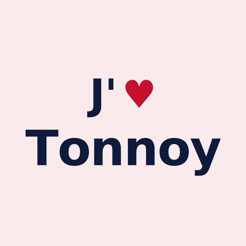 Magnet personnalisé Tonnoy — design J'aime Tonnoy