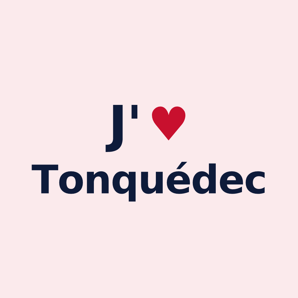 Magnet personnalisé Tonquédec — design J'aime Tonquédec