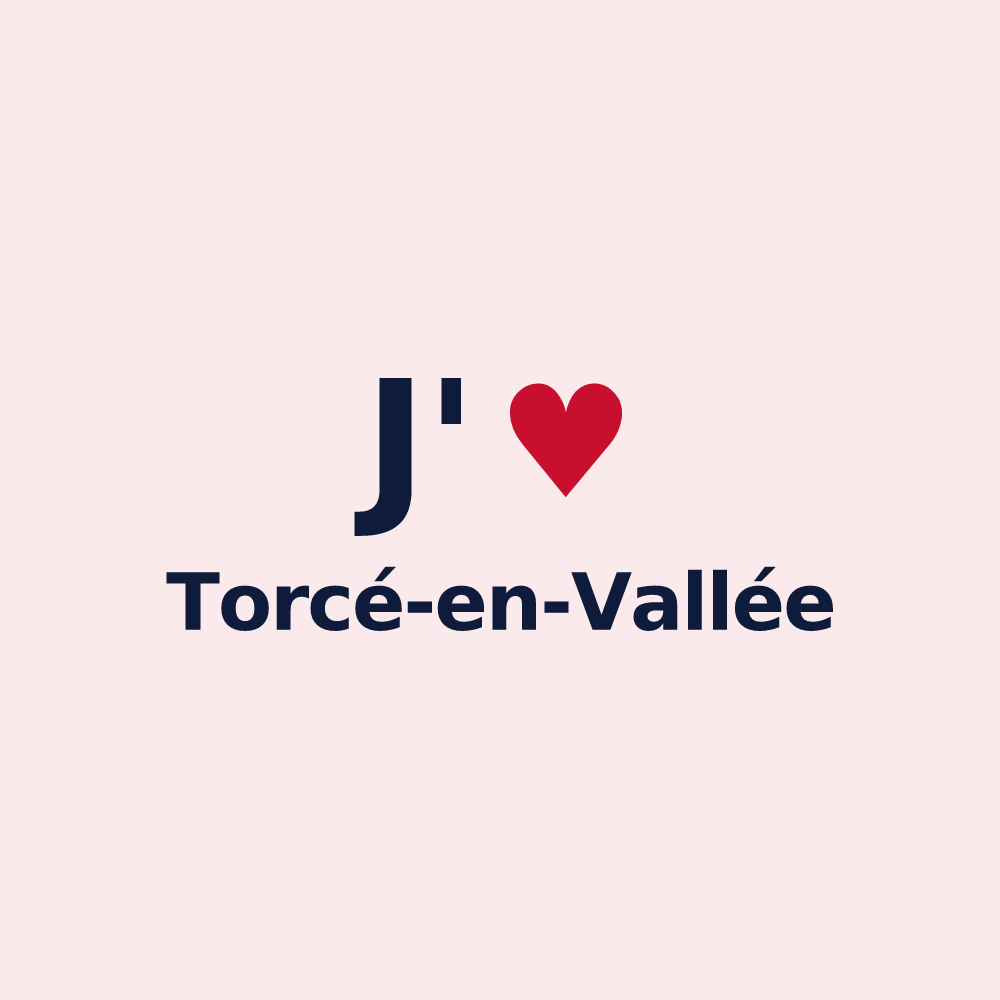 Magnet personnalisé Torcé-en-Vallée — design J'aime Torcé-en-Vallée