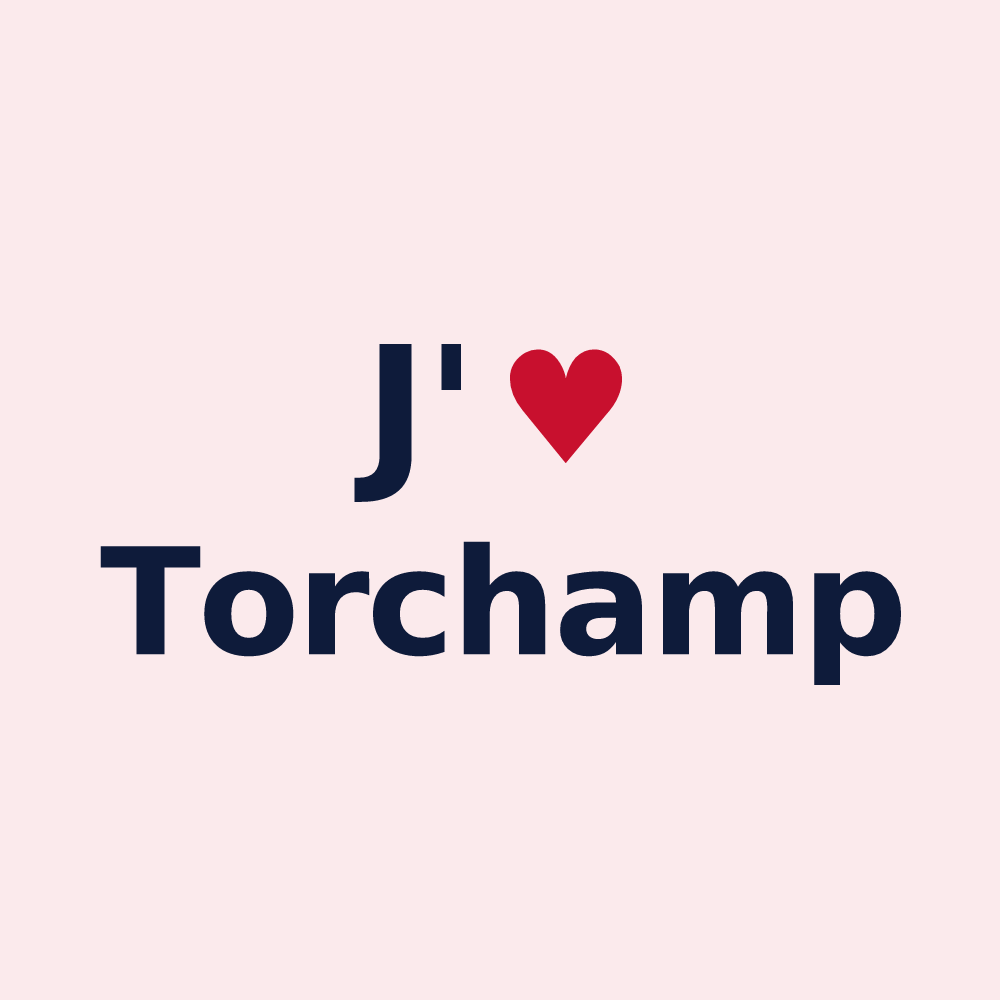Magnet personnalisé Torchamp — design J'aime Torchamp