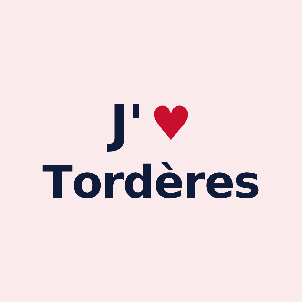 Magnet personnalisé Tordères — design J'aime Tordères
