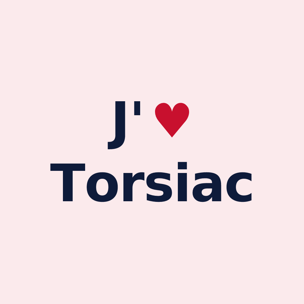 Magnet personnalisé Torsiac — design J'aime Torsiac